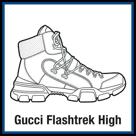 gucci high sneaker coloring pages